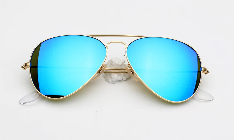 gold-blue Настоящее стекло линзы классические для женщин и мужчин солнцезащитные очки es роскошный дизайн бренд вождения солнцезащитные очки es для женщин и мужчин женские солнцезащитные очки для мужчин - Цвет линз: gold-blue