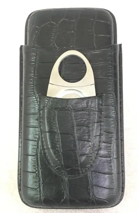 Держатель для сигар из Натуральной Черной Кедровой кожи/залог индивидуального