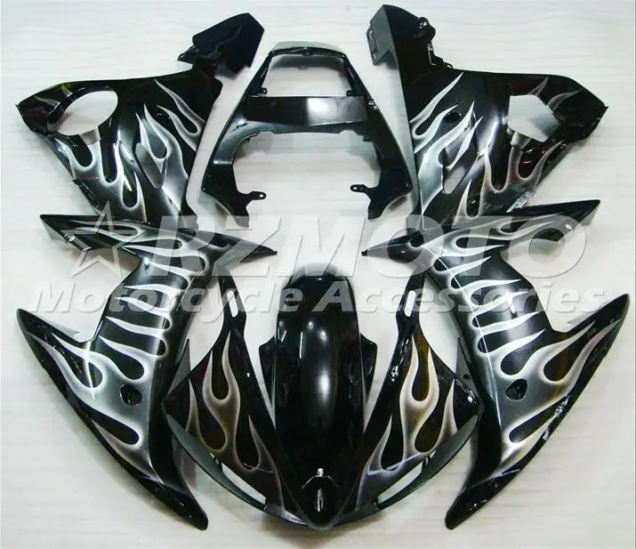 

New ABS motorcycle Fairing For YAMAHA YZF-R6 03 04 05 YZFR6 2003-2005 Injection Bodywor shocking black ACE No.686