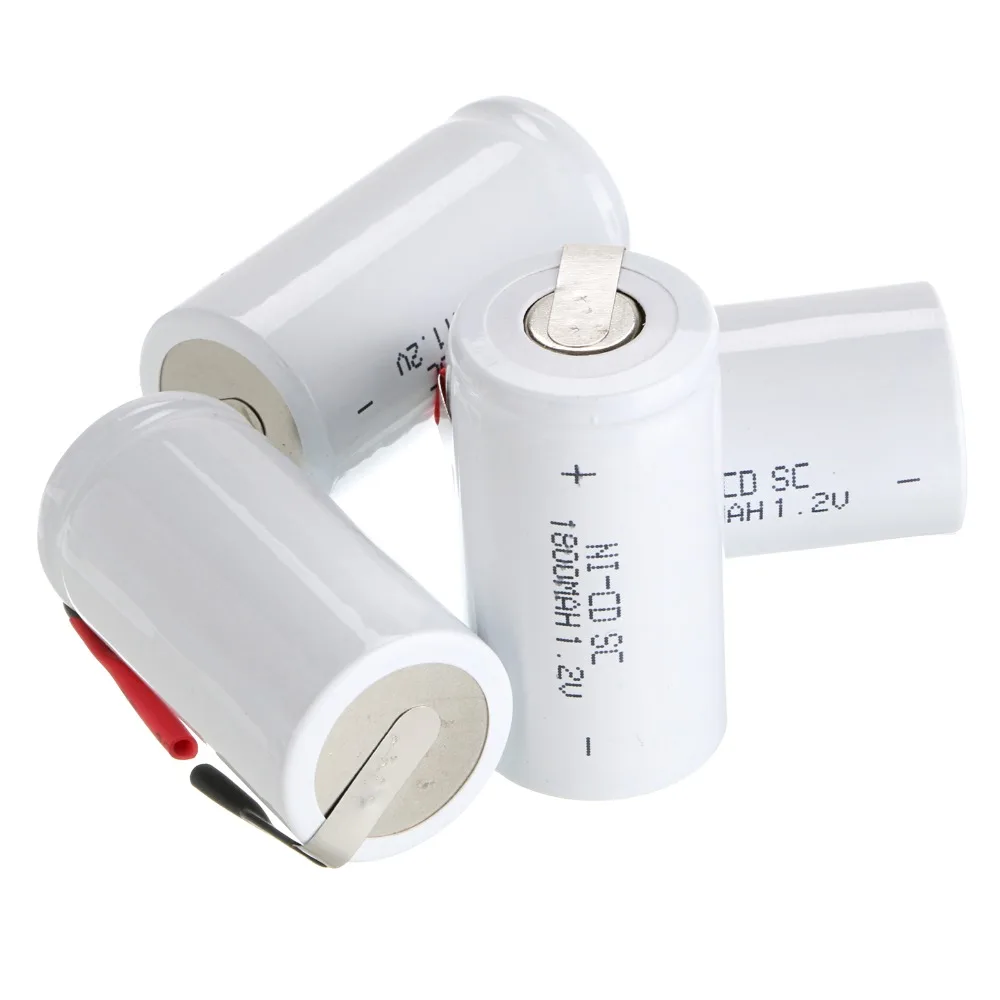 5 шт. subc SC 1.2 В батареи Bateria 1800 мАч 1 2 перезаряжаемый аккумулятор de la NiCd Sub C ni-cd