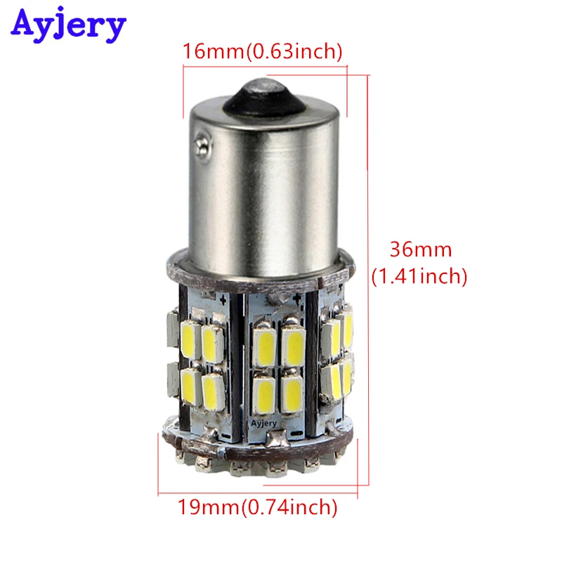 AYJERY 20 шт. белый S25 1156 BA15S 1157 BAY15D 1206 50 SMD 50LED указатель поворота Задний фонарь