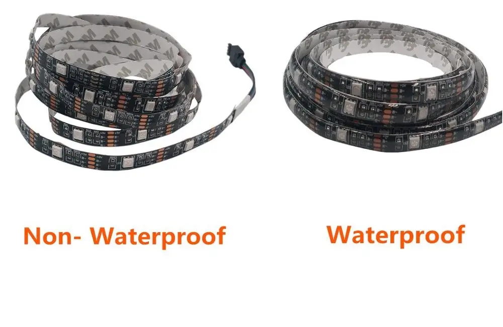 Водонепроницаемая гибкая светодиодная лента 5 в постоянного тока USB 5050 50 см 1 м 2