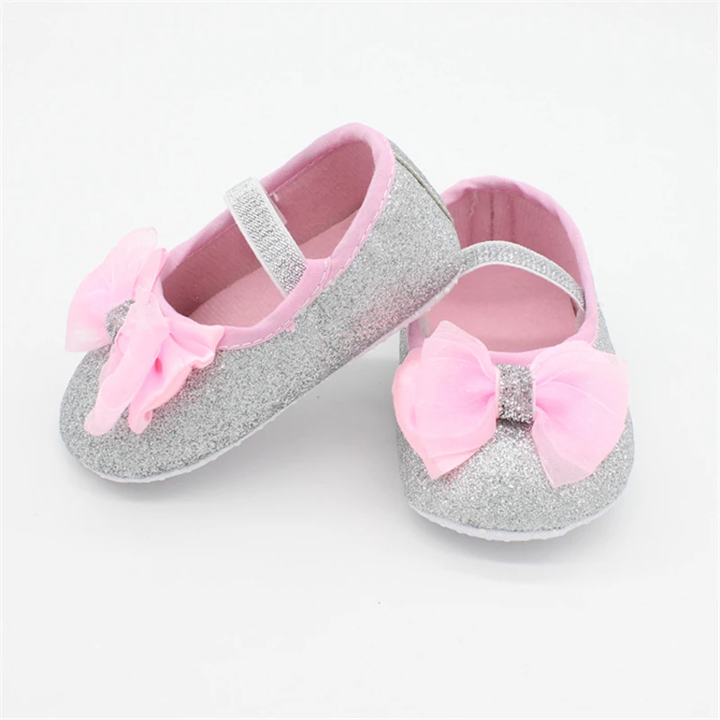 Мокасины с блестками для новорожденных девочек обувь начинающих ходить принцесс