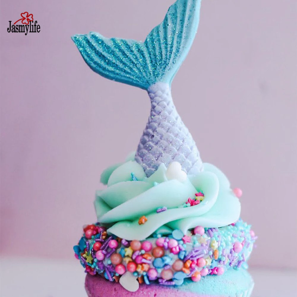 Силиконовая 3D форма в виде хвоста русалки украшение для торта формы помадки и