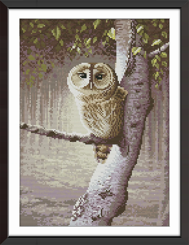 

Owl 8 cross stitch kit aida 14ct 11ct count print canvas cross stitches needlework embroidery DIY handmade