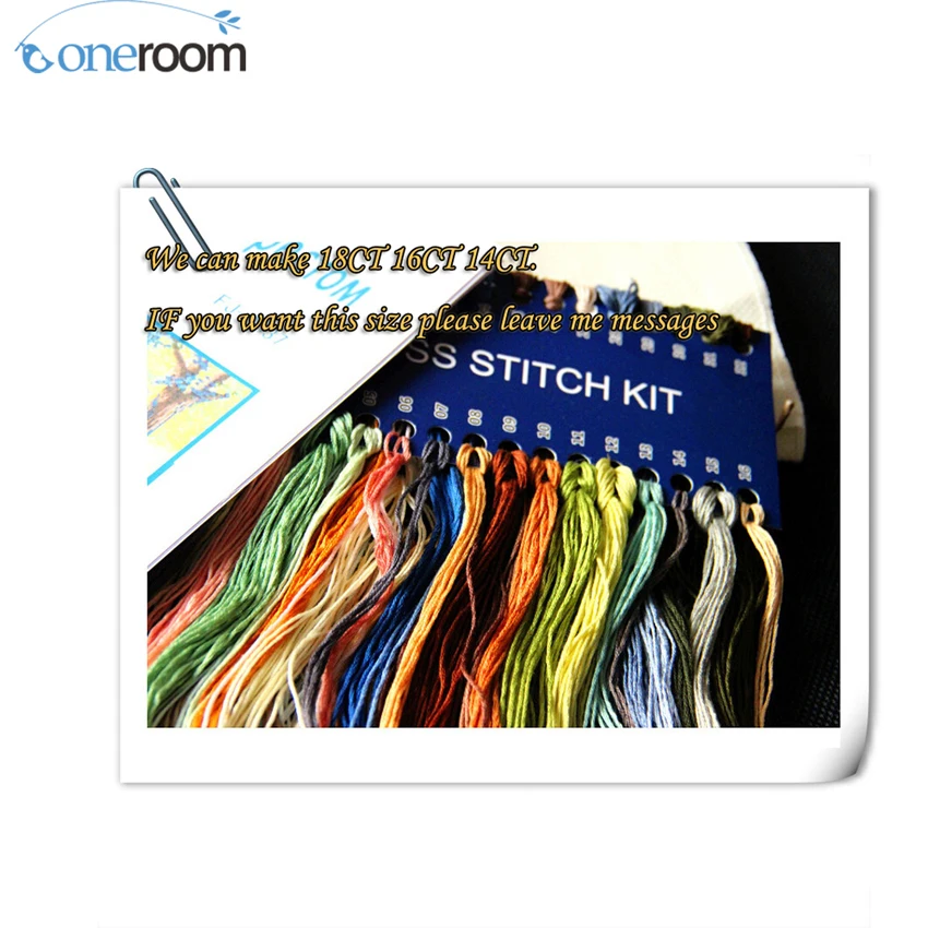 

oneroom Snow birds christmas sock Embroidery Crafts Needlework 14CT Unprinted Arts Cross Stitch Kits DMC DIY Quality 4