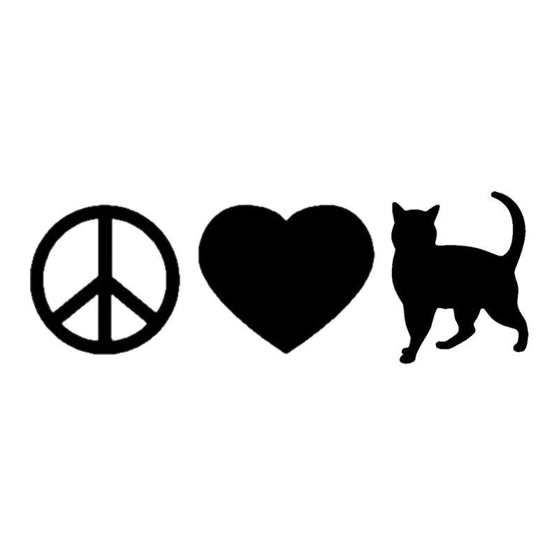 14 4*5 см стикер для автомобиля с надписью Peace Love Cats Популярный Мультипликационный