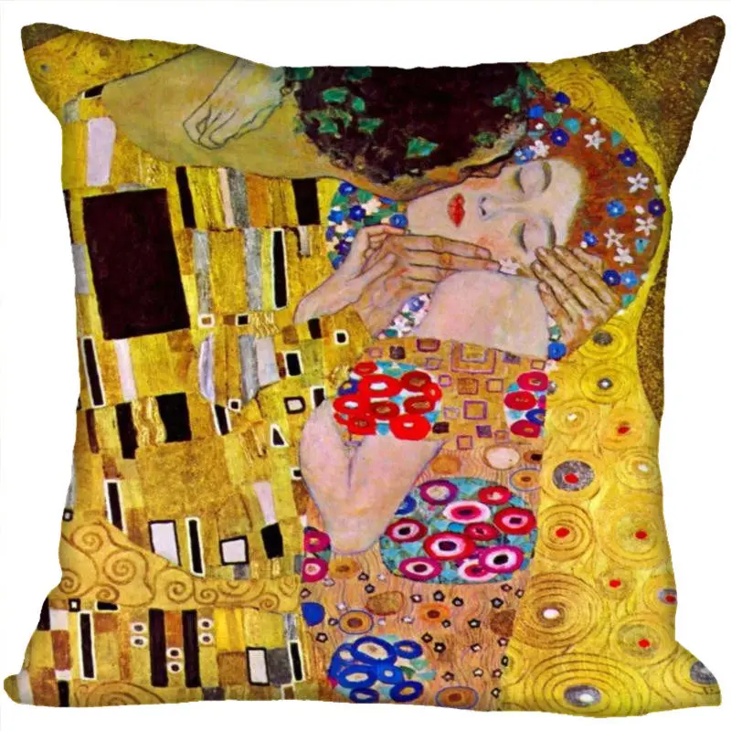 

Custom Art Pattern Pillow Cases Gustav Klimt Square Pillowcase Christmas Zippered Pillow Cover 40*40cm,45*45cm(One Side)