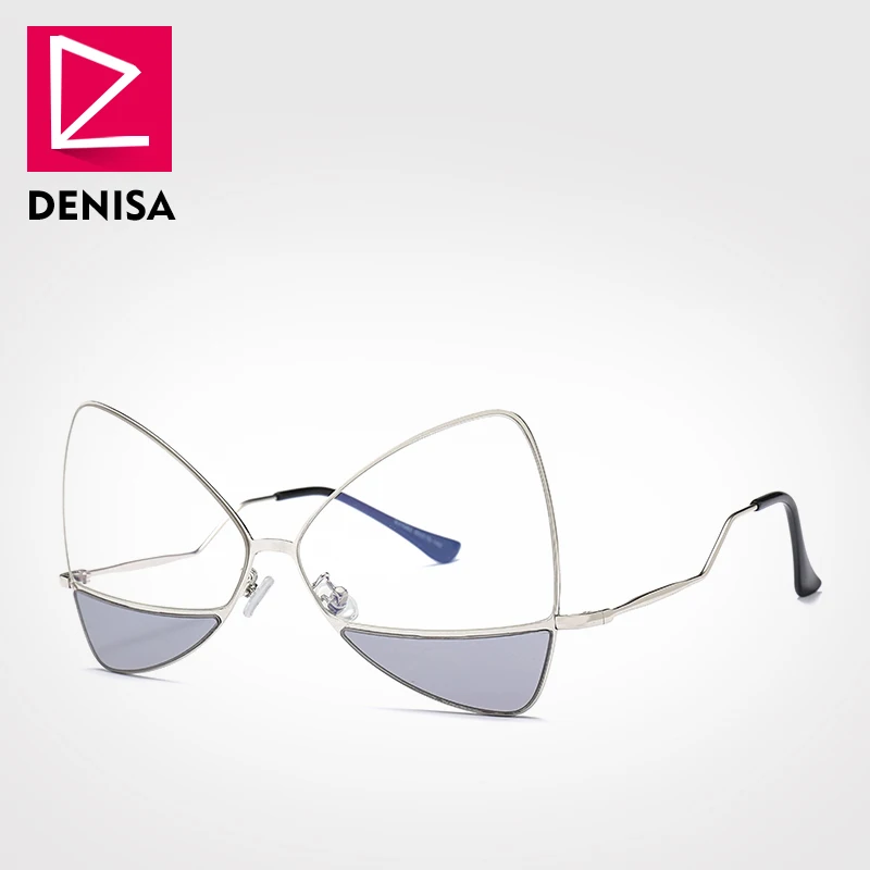 Винтажные градиентные солнцезащитные очки DENISA в форме бабочки модные ретро-очки