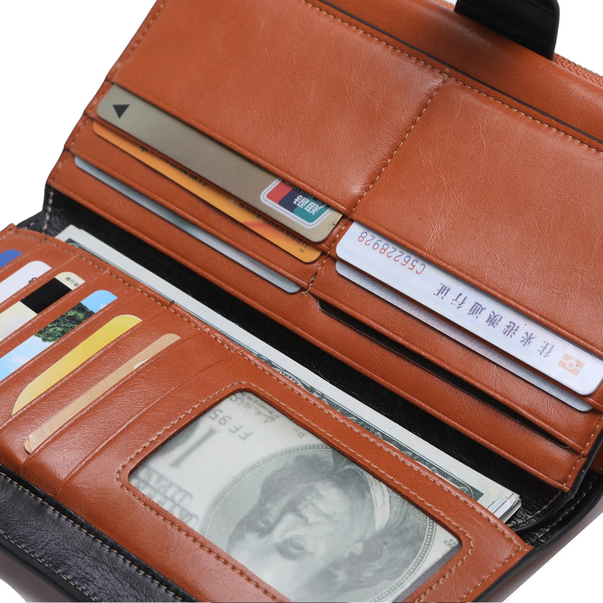 Горячая Распродажа женский клатч кожаный кошелек Женский Длинный на молнии
