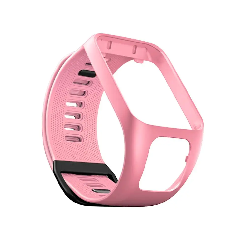 Pink Силиконовый сменный ремешок для наручных часов Ремешок для TomTom 2 3 серии Runner 2 3 Spark серии gps спортивные умные часы аксессуары - Цвет: Pink