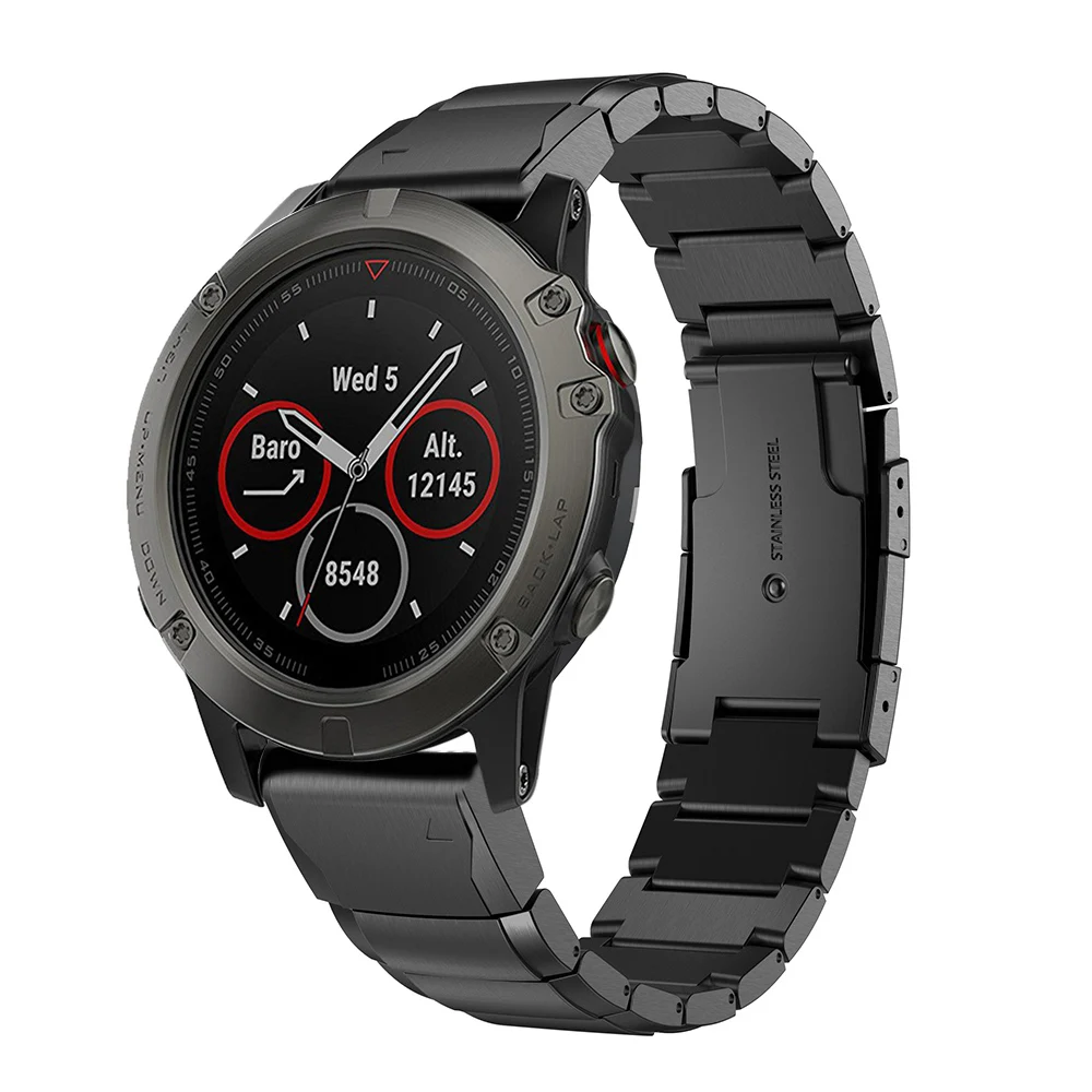 Быстросъемный сменный ремешок из нержавеющей стали для Garmin Fenix 5X GPS 3 HR Смарт-часы