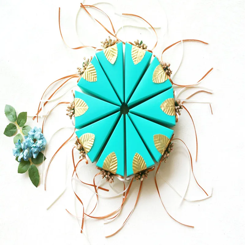 Розовый дизайн свадебной поставки конфеты Коробки подарочной коробке 10