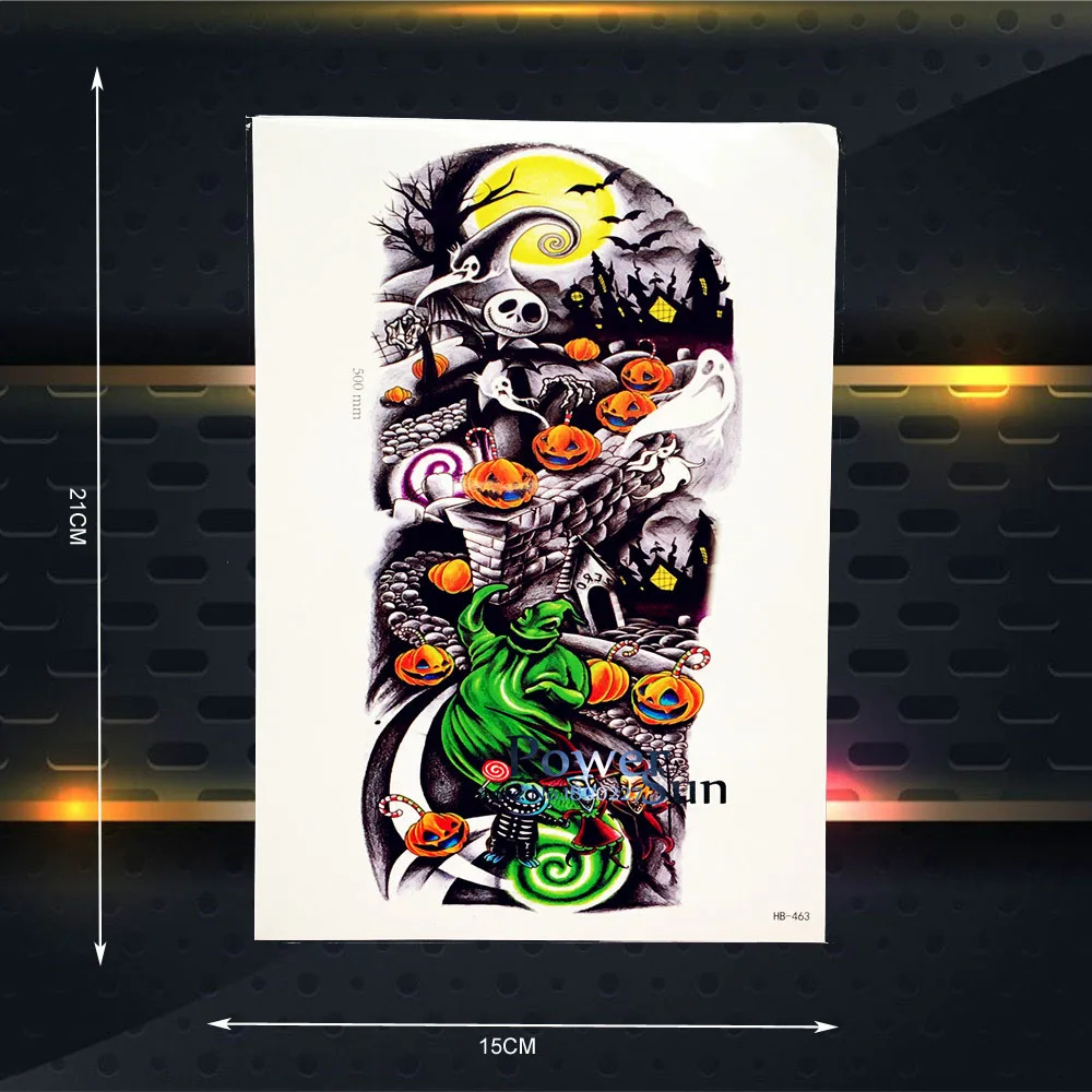 Хэллоуин Праздник разрабатывает Временные татуировки для мужчин тело