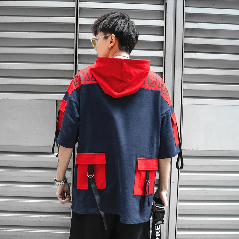 Мужская футболка с капюшоном и карманом на лето 2019 | одежда