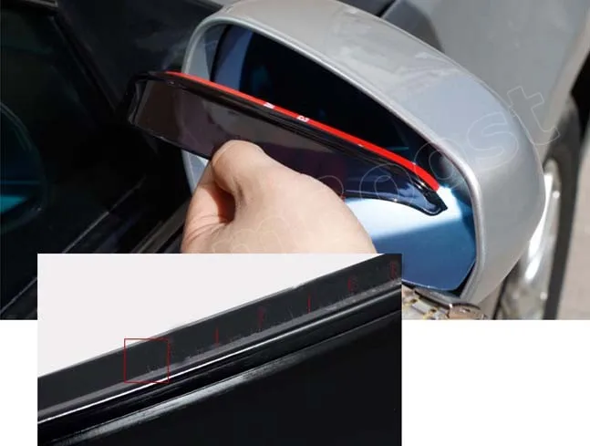 

Car accessory 2 pieces Rearview Mirror Eyebrow Rain Cover for AUDI for A6L A4L 09-11 back mirror rain shade rain blades