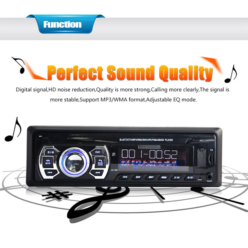Стерео цифровой приемник Bluetooth 12 В Fm-радио MP3 Аудио-Плеер с USB/SD/FLAC Автомобильная