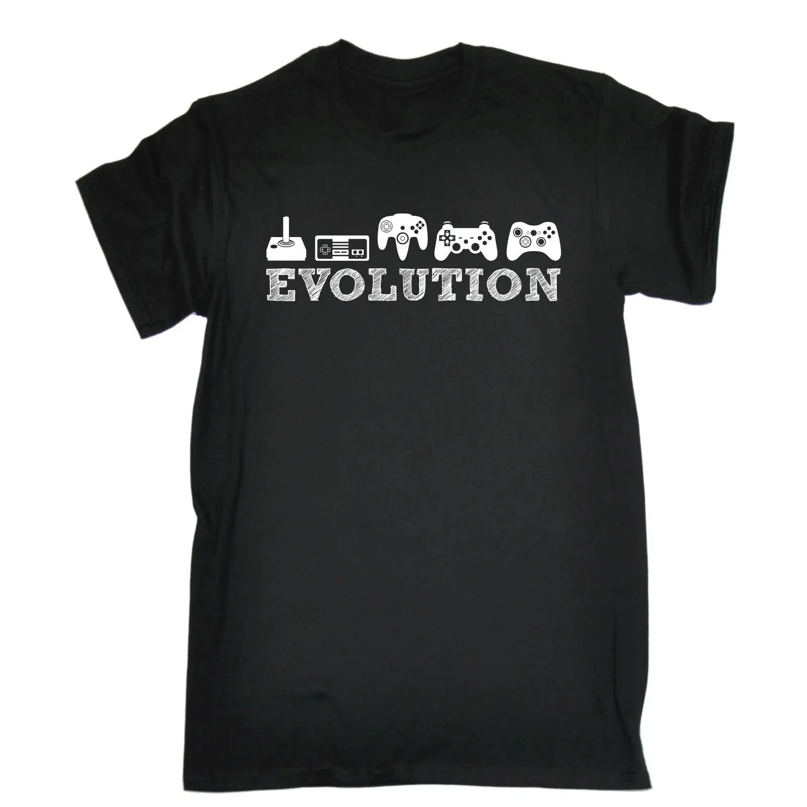 Evolution игровая футболка геймер-нерд Geek тройник Забавный подарок на день рождения |