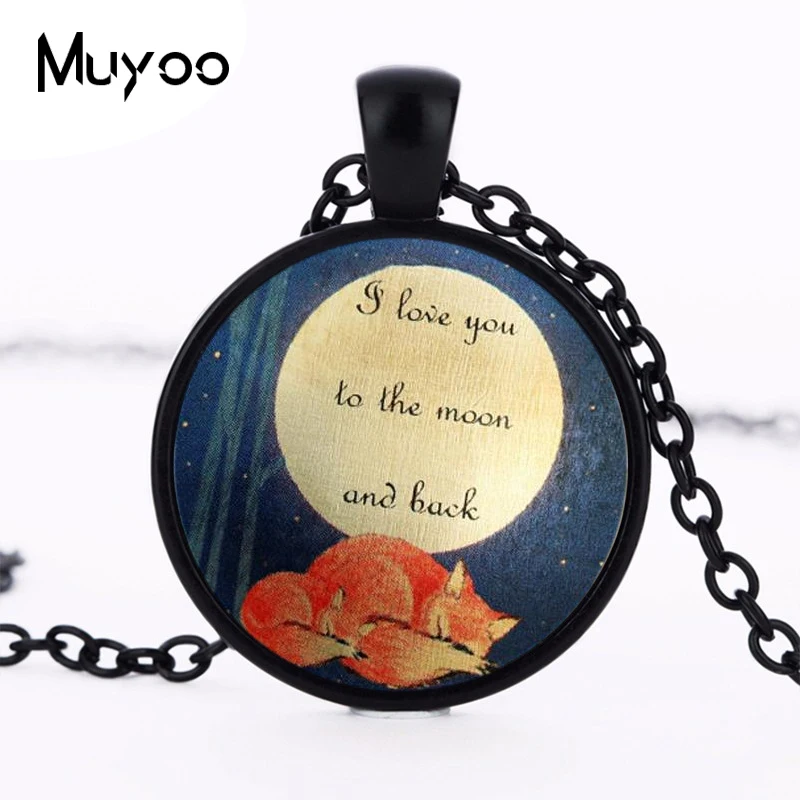 Ожерелье с подвеской логотипом Я люблю тебя до Луны и спины ожерелье лисой