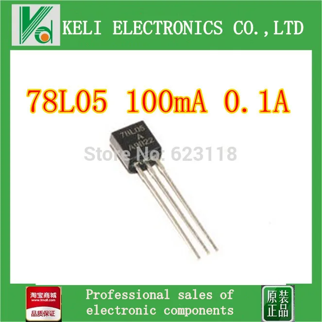 

100PCS 78L05 L78L05 5V 100mA 0.1A Voltage Regulator TO-92