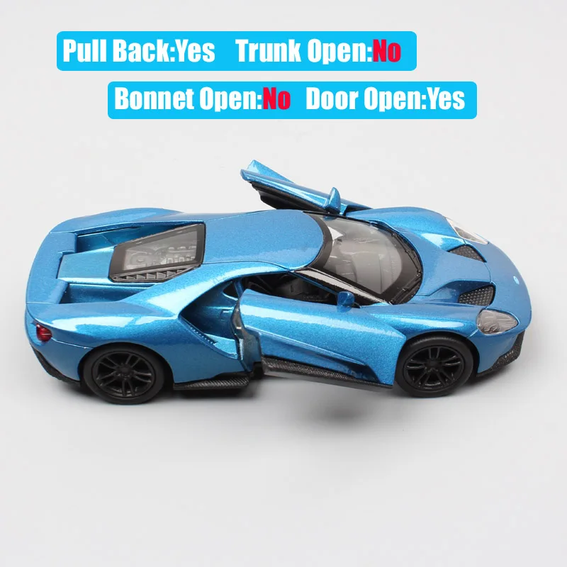 Спортивные гоночные автомобили No Box 1:36 Mini Ford GT 2017 металлические Литые Миниатюрные