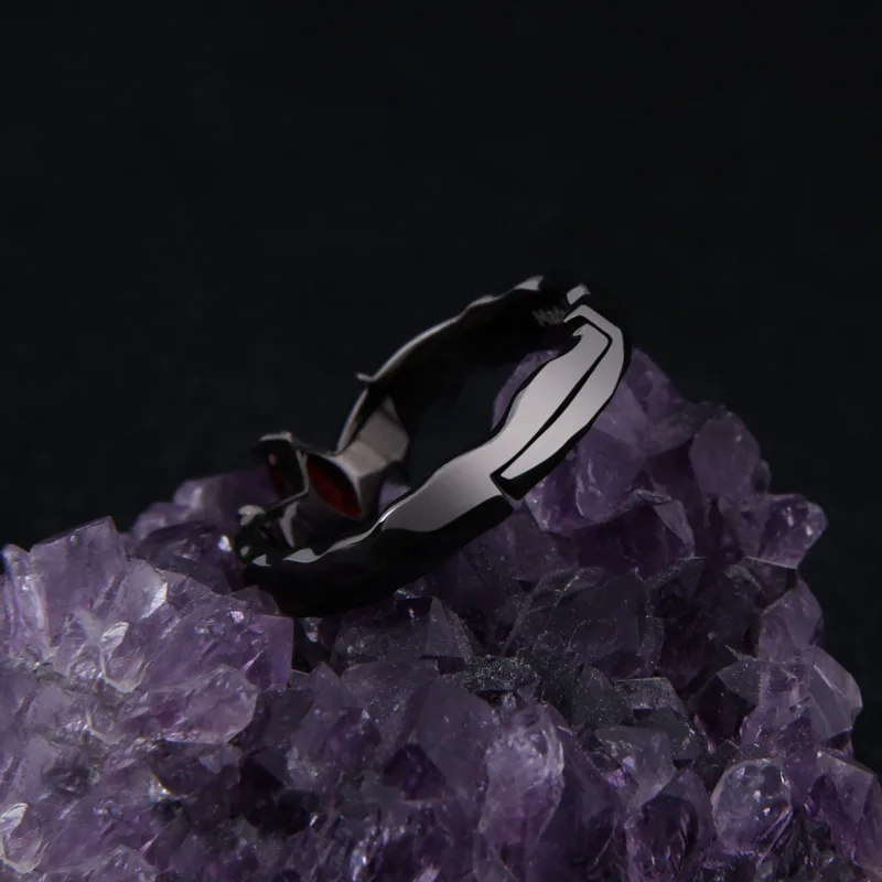 Кольцо сатана из серебра 925 пробы с аниме дьяволом кольца на палец демоном