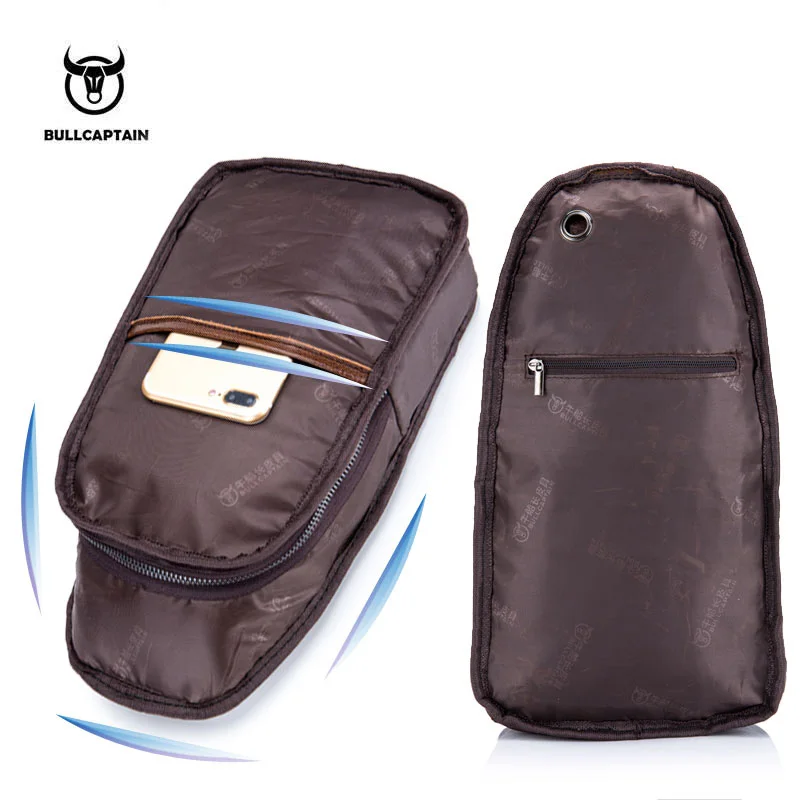 Модная мужская сумка из натуральной коровьей кожи с отверстием для наушников |