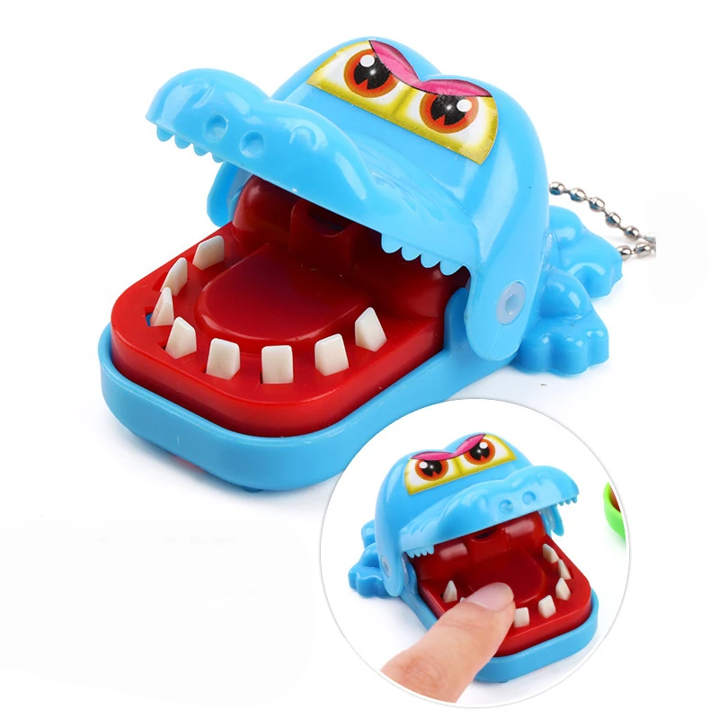 1 шт. мини кусает за палец Акула крокодил Забавная детская игрушка брелок с