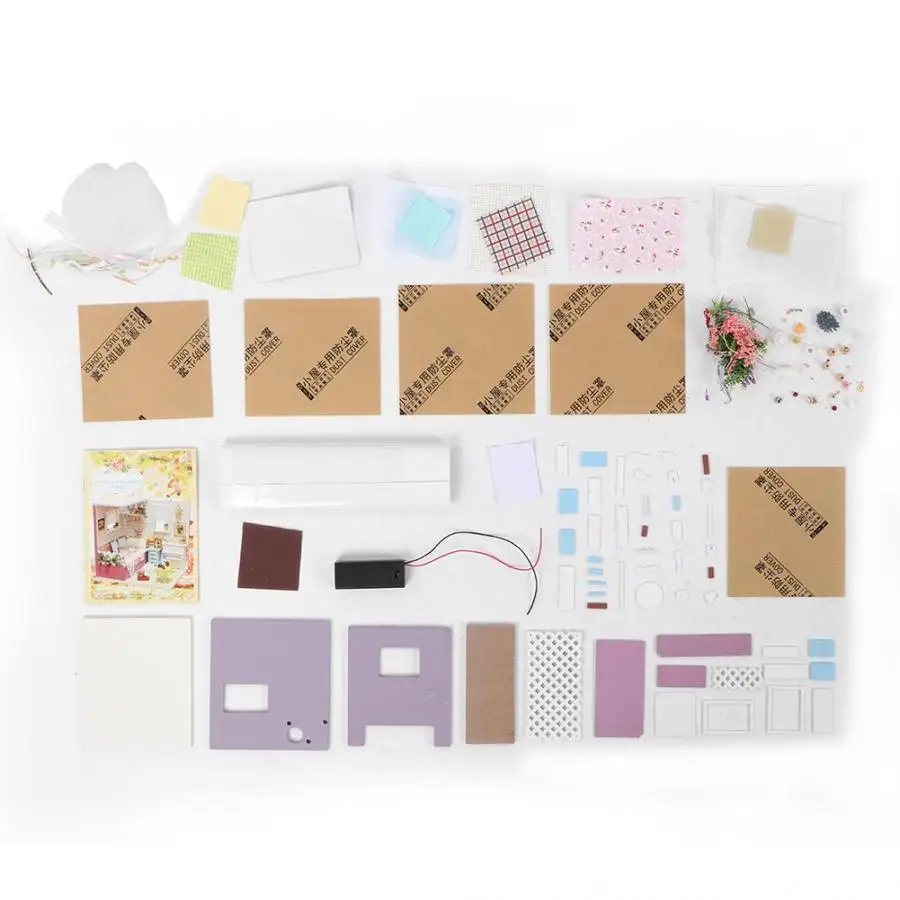 Кукольный домик С Пылезащитным покрытием мебель DIY миниатюрный деревянный