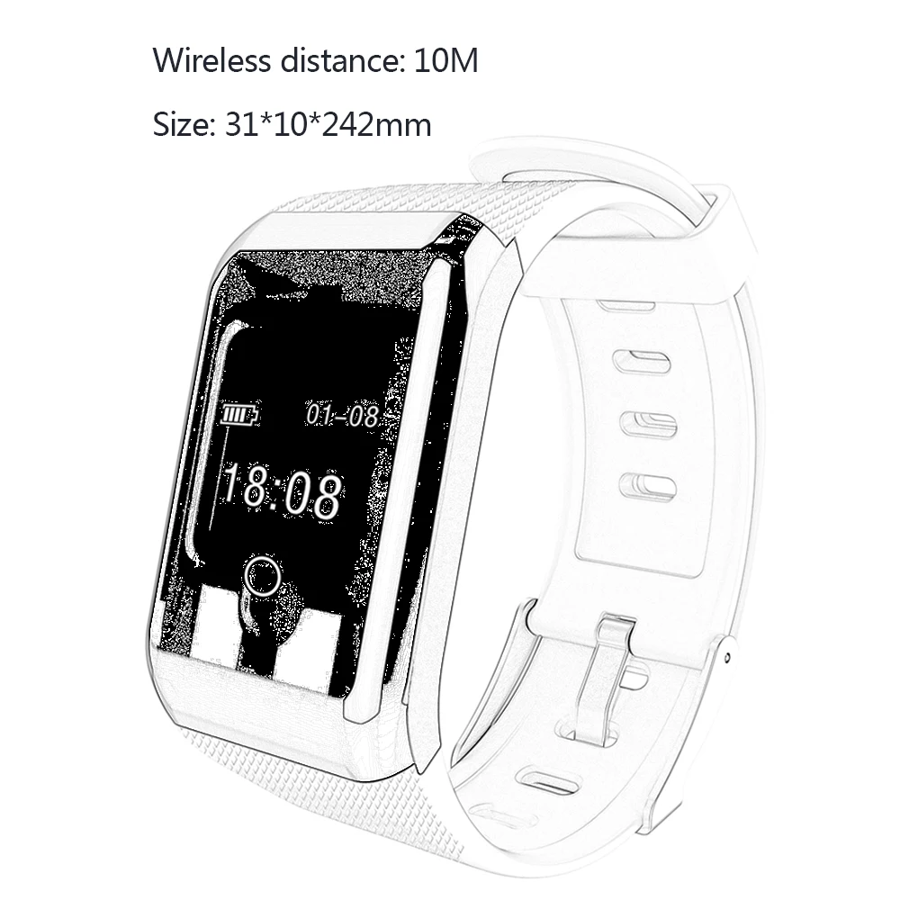 Интеллектуальный сердечного ритма движение шаг трекер Bluetooth Smart Браслет вызова