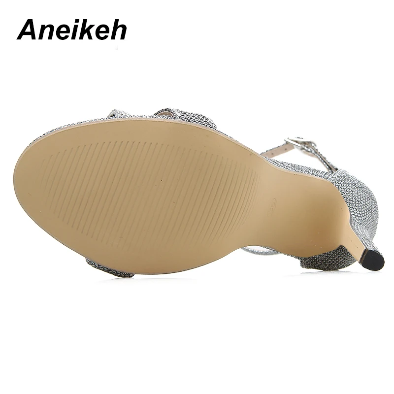 Aneikeh новинка 2019 года модные сексуальные сандалии-гладиаторы на тонких высоких