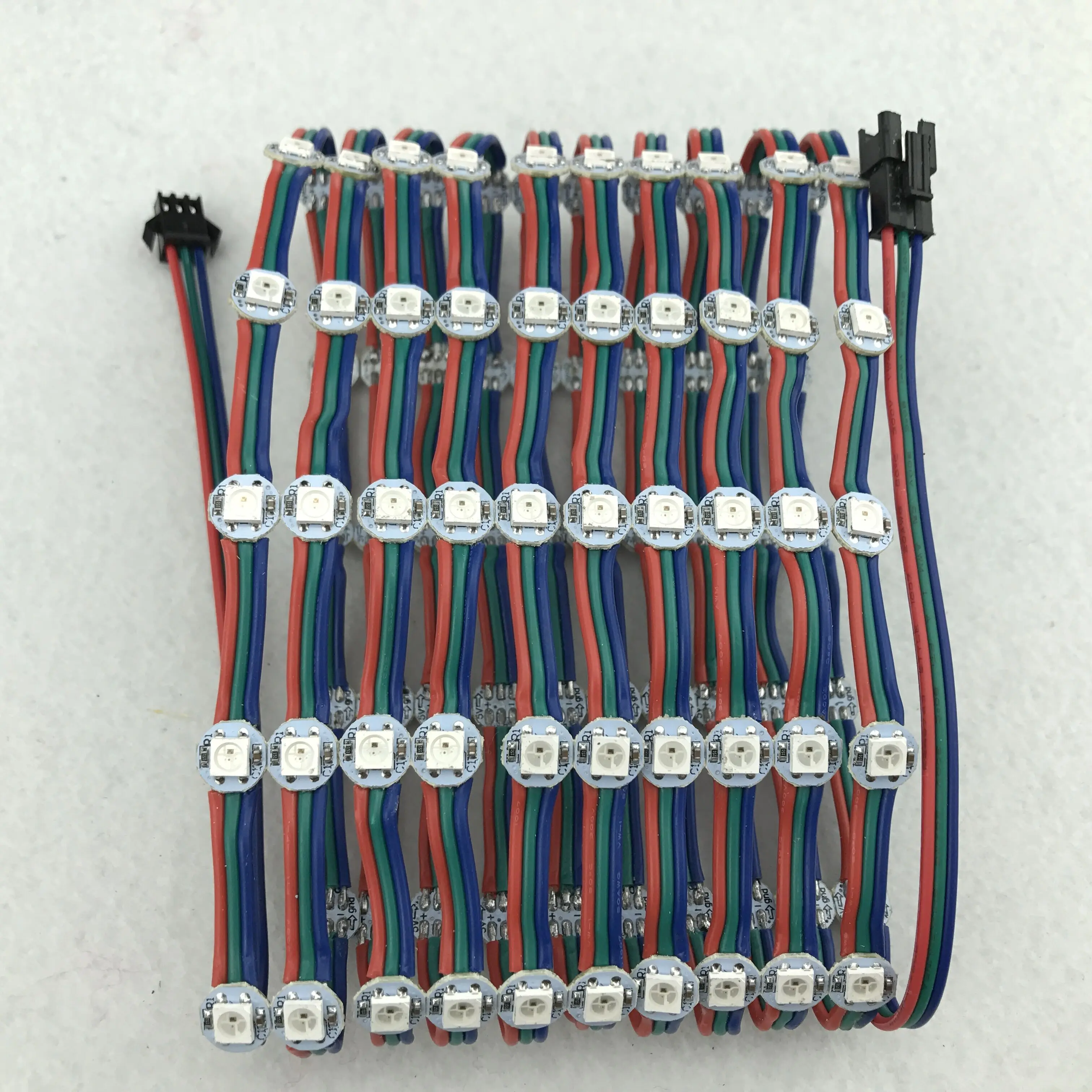100 шт./струна DC5V WS2812B Модифицируемый rgb умный пиксельный свет С 3 контактным RGB