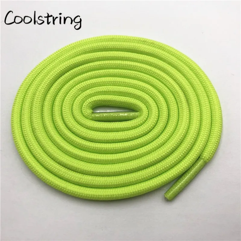 Coolstring, Новинка 0,5 см, круглые спортивные шнурки, толстый полиэстер, для пеших прогулок, для ботинок, для детей, мужские баскетбольные шнурки - Цвет: 2706	Light green