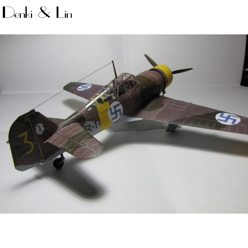 1:32 3D Fokker D. ХХI истребитель самолет Бумажная модель Сборка ручная работа игра-головоломка DIY Детская игрушка Denki& Lin