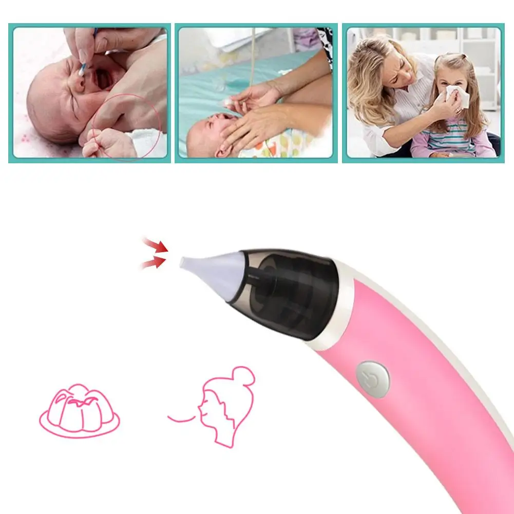 

Baby Nasal Aspirator Electric Safe Hygienic Nose Cleaner With 2 Sizes Of Nose Tips And Oral Snot Sucker For Newborns Boy Girls