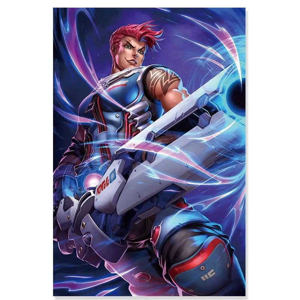 NUOMEGE Overwatchs игра художественный плакат T Wall Art настенные картины для декора шелковые принты на холсте художественные плакаты, постеры украшение дома - Цвет: 19
