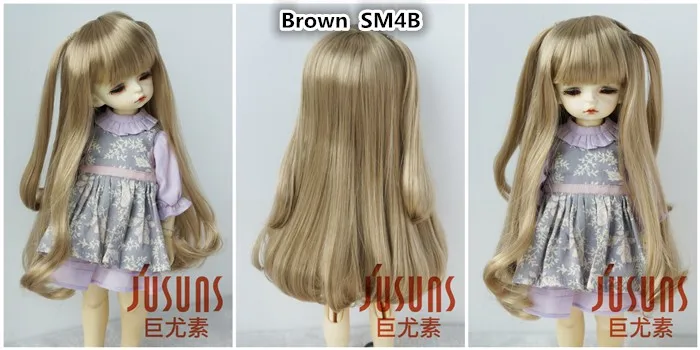 JD437 1/6 1/3 длинный парик с вьющиеся BJD syntheitc мохер парик YOSD SD Симпатичные куклы волосы Размер 6-7 дюймов 8-9 дюймов BJD куклы аксессуары