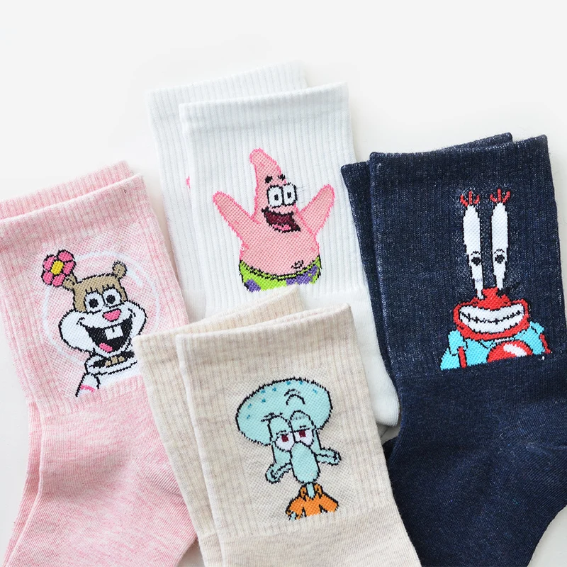 SP & CITY/4 пары женские весенние короткие носки с героями мультфильмов хлопковые 3D