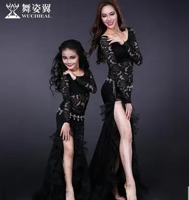 adult size Танец живота для восточных танцев, костюмы Wuchieal, брендовый женский костюм живота, платье для выступлений для взрослых и детей 2623 - Цвет: adult size