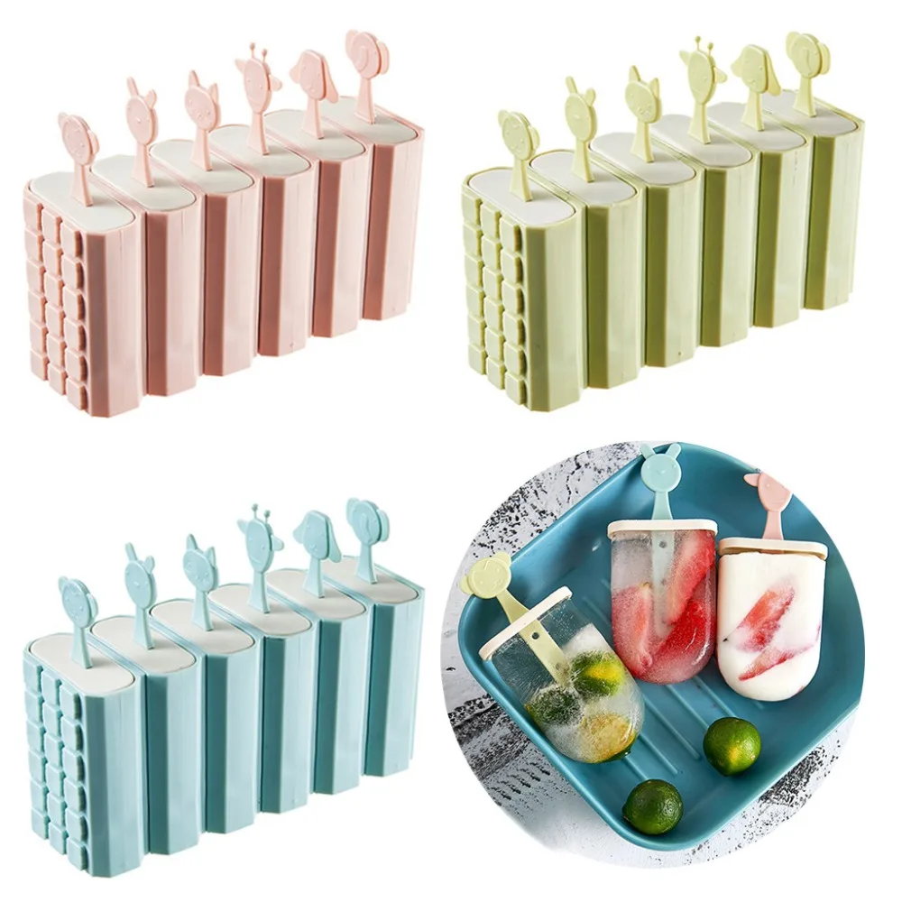 6 шт. летние многоразовые DIY замороженное мороженое штабелируемые формы для