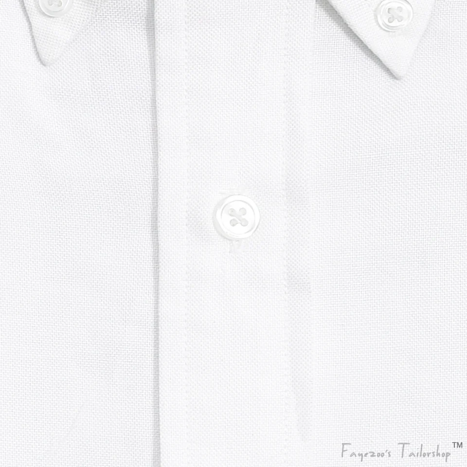 Fayezoo Oversize Non-Iron 100% хлопок Оксфорд-кнопка вниз воротник Япония Стиль белый