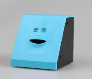Blue Лицо деньги проглотив коробка игрушки подарки лицо копилка для монет Копилка для монет s Box для детей Для женщин - Цвет: Blue