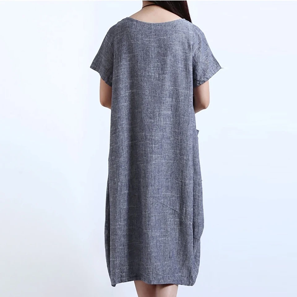 Модные женские туфли летнее платье круглый вырез горловины Изделие из хлопка с