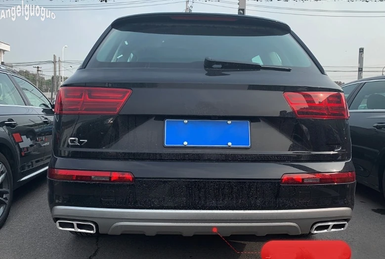 2 обновления 4 отверстия из нержавеющей стали для AUDI Q7-19 4 м автомобиля Задний Выхлопной Трубы крышка отделка глушитель Высокое качество аксессуары