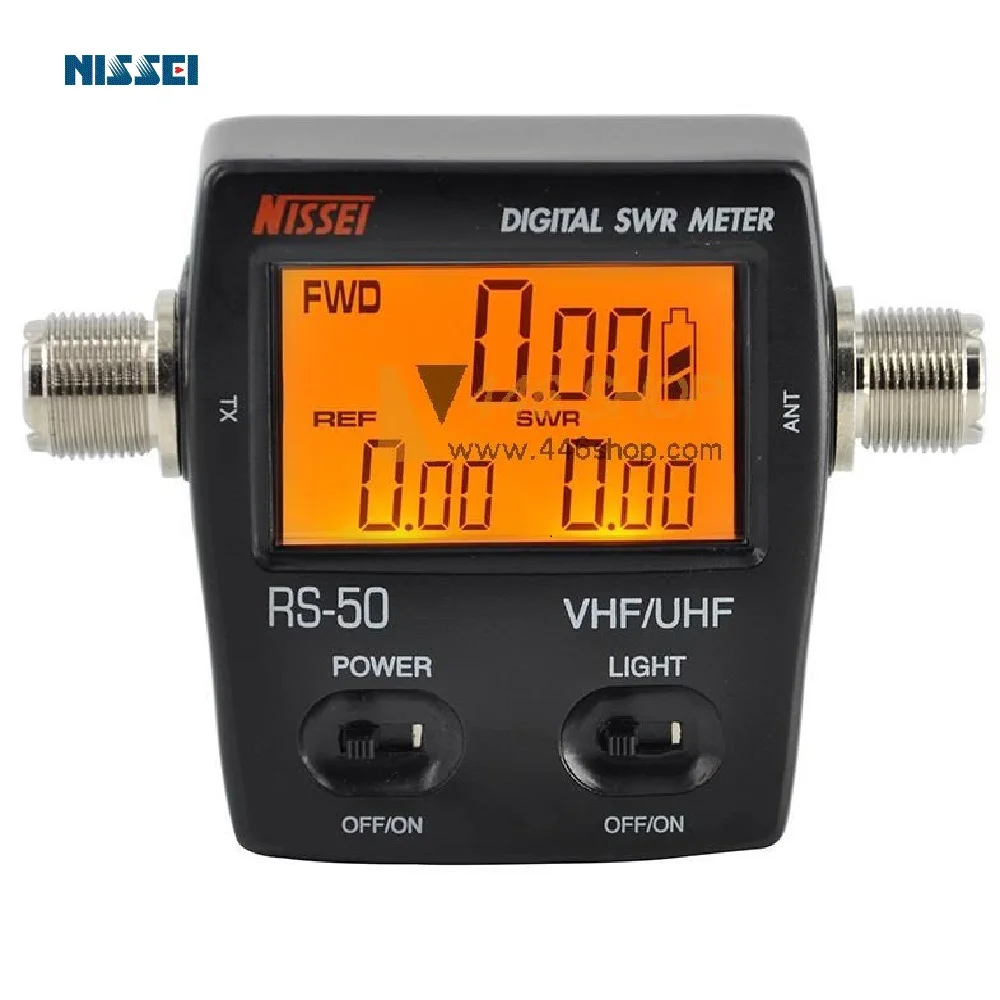 RS-50 цифровой КСВ/Ватт метр NISSEI 125-525 МГц UHF/VHF M Тип разъем для TYT Kenwood Baofeng светодиодный экран Радио счетчик мощности - Цвет: ZBBNSRS50