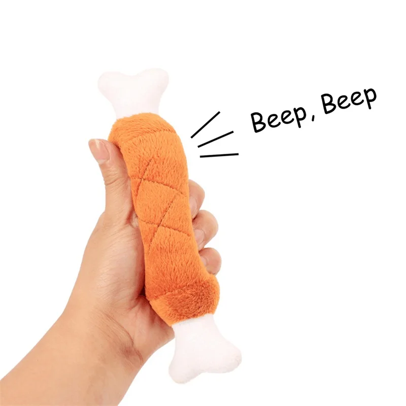 Интерактивные игрушки для собак пищащие забавная мягкая флисовая курица