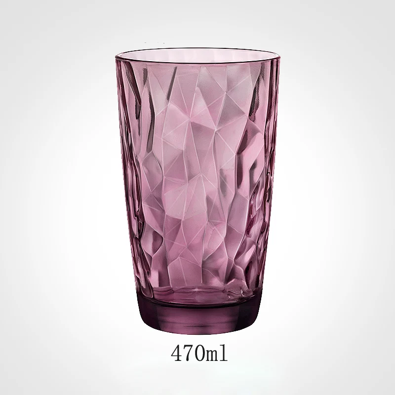 A4 Purple 143x85mm Европа без свинца оригинальность стеклянная чашка для воды цвет прозрачная чашка бытовые чашки для сока стеклянные рюмки чашка для напитков - Цвет: A4 Purple 143x85mm