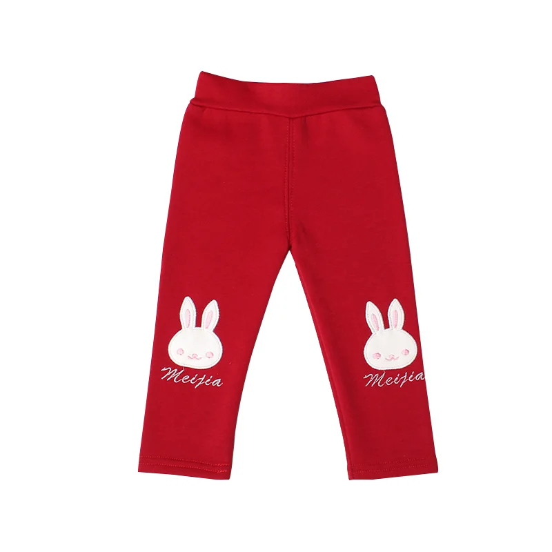 Повседневное теплые Штаны для маленьких девочек осень-зима узор детские штаны