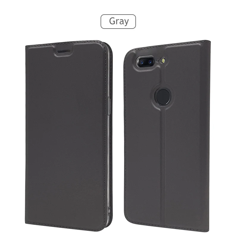 Gray ZROTEVE чехол для Oneplus 6 T 5T Чехол Флип-Бумажник кожаный чехол для One Plus 5 5T 6 T Чехол Флип Магнитный чехол Oneplus6 T чехол s - Цвет: Gray