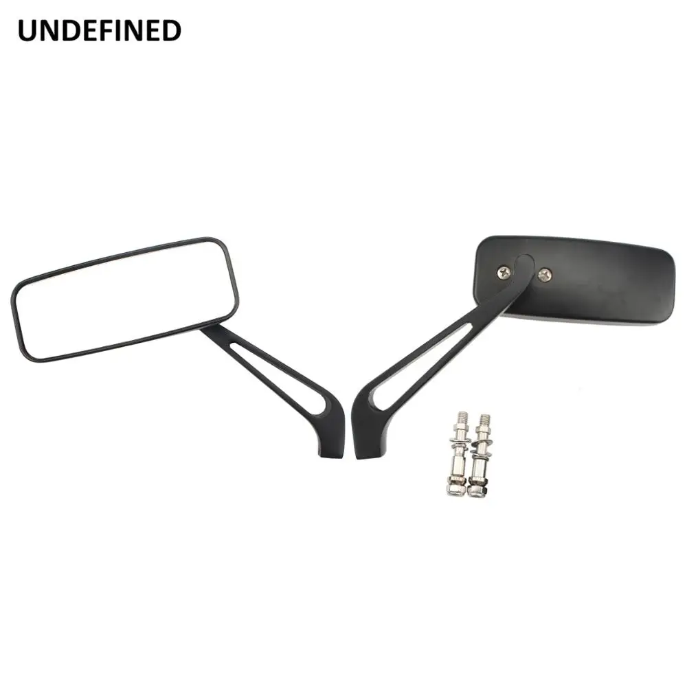 Зеркало заднего вида для мотоцикла черное прямоугольное боковое Harley Touring Sportster XL